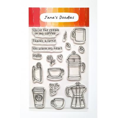 Jane's Doodles Clear Stamps - Coffee Time